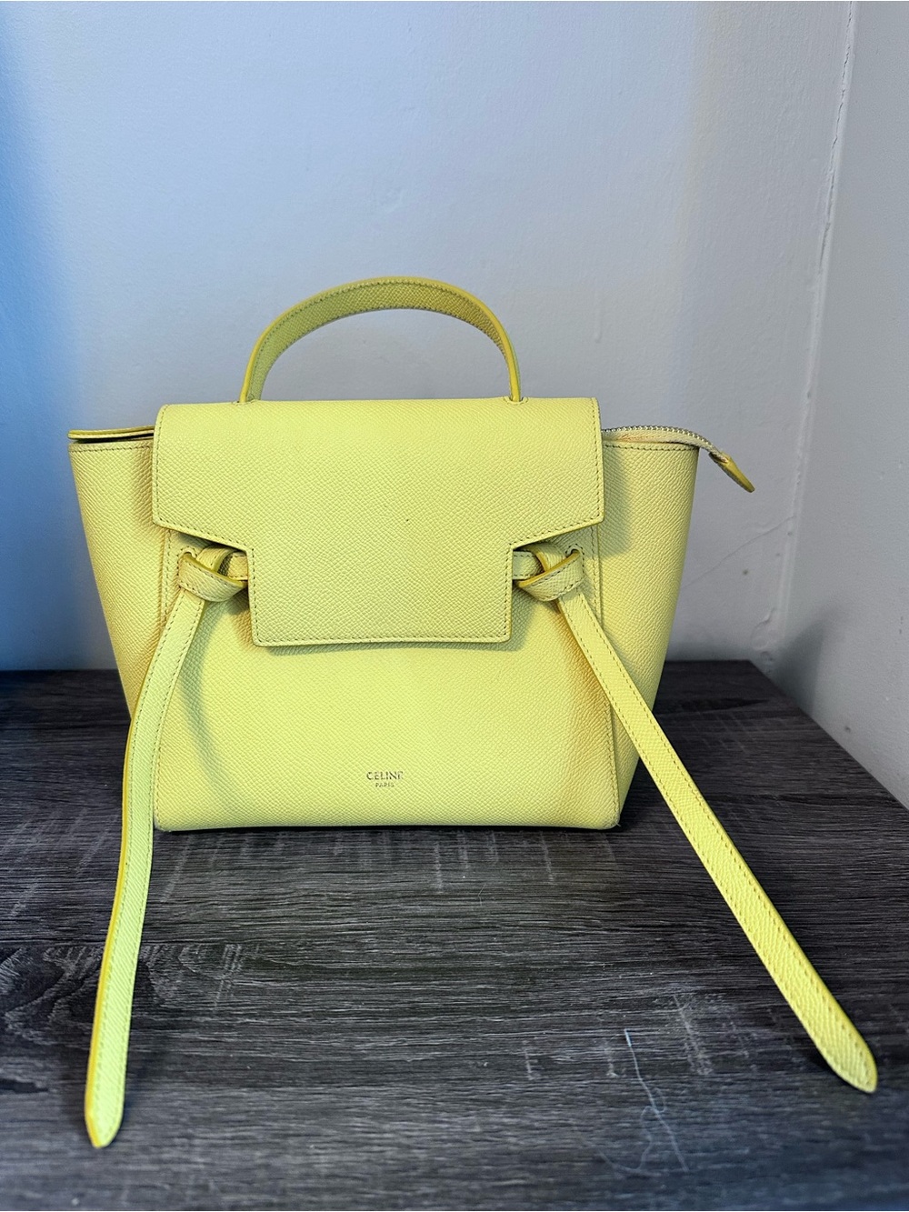 Celine Nano Belt Yellow Calfskin